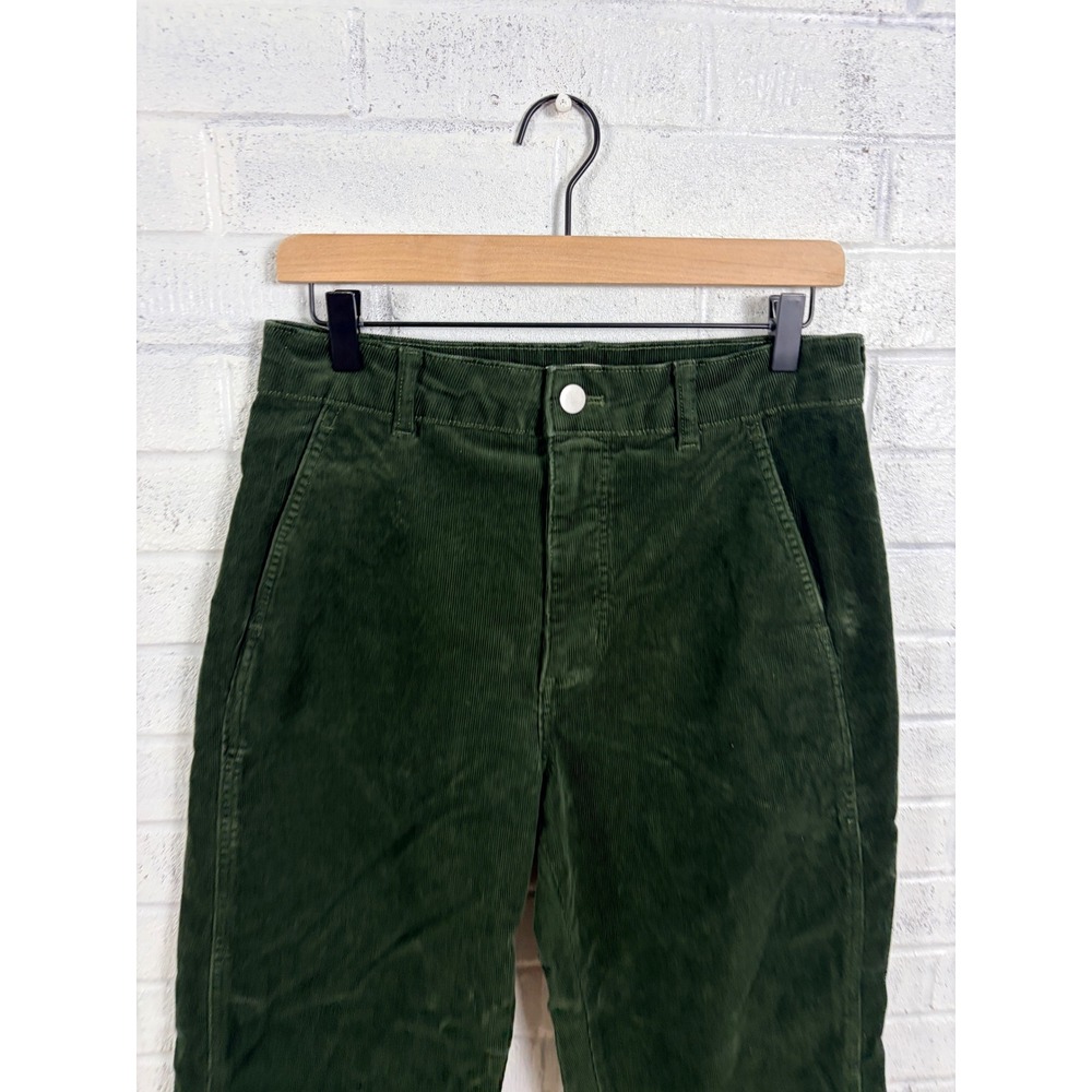 Everlane Way High Utility Corduroy Pants Womens 8 Forest Green High Rise - Picture 3 of 11